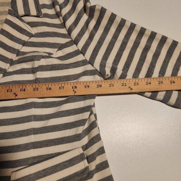 Market & Spruce Torin French Terry Blazer Blue Gray / Ivory‎ Striped XL NEW - Picture 15 of 16